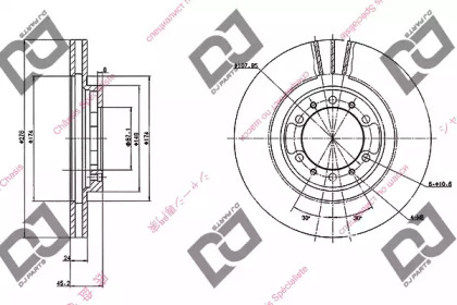 Тормозной диск DJ PARTS BD1033